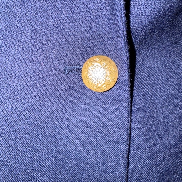 J crew women’s schoolboy blazer- size 2- navy blue- gold lining - Picture 4 of 5